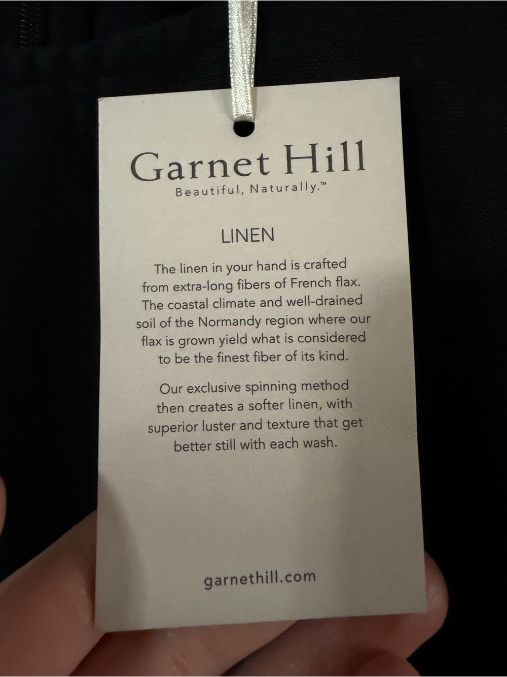 Garnet Hill | NWT Linen Black Fringeβ Hem Dress, size 10 - Picture 6 of 12